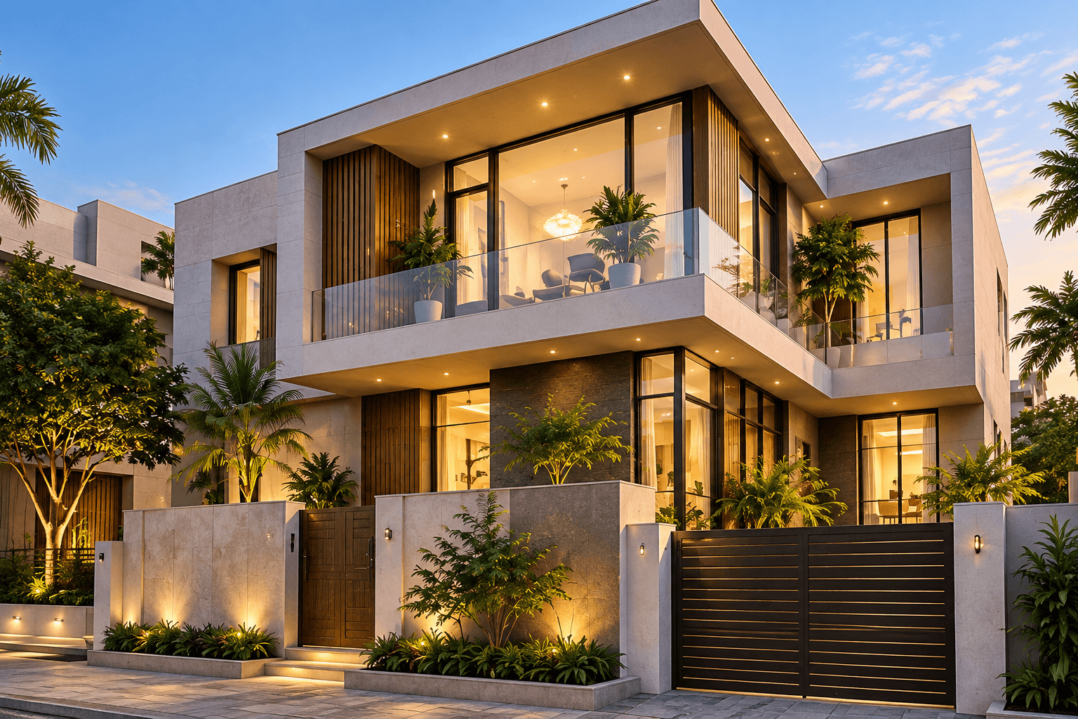 Contemporary residence illustration