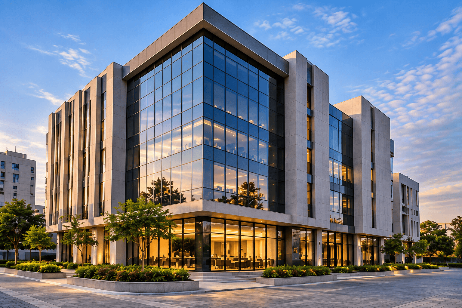 Commercial building illustration